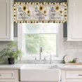thumbnail image 3 of Sunflowers Rod Pocket Curtain Valance, Vintage Bee You Are My Sunshine Retro Farmhouse Window Valance for Living Room, Bedroom, Kitchen 42"W x 12"L, 3 of 9