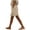 *Beige, variant on VBVC Women's Cotton-Linen Side Cutout Shorts,Drawstring Elastic Waist For Women,Ladies Summer Beach Vacation Hiking Shorts with Pockets,Beige,S-5XL