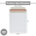 thumbnail image 5 of PSBM White Rigid Mailers 100 Pcs 12.75" x 15" Water Resistant Self Adhesive Mailers for Document Shipping Need, 5 of 6