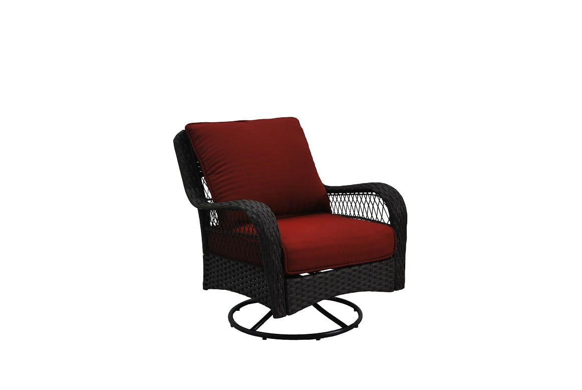 Better Homes Gardens Colebrook 4 Piece Wicker Patio Furniture Conversation Set With Swivel Chairs Walmart Com Walmart Com