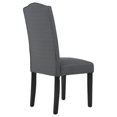 thumbnail image 5 of High Back Fabric Upholstered Dining Chairs with Nailhead Trim, Dark Gray, Set of 2, 5 of 10