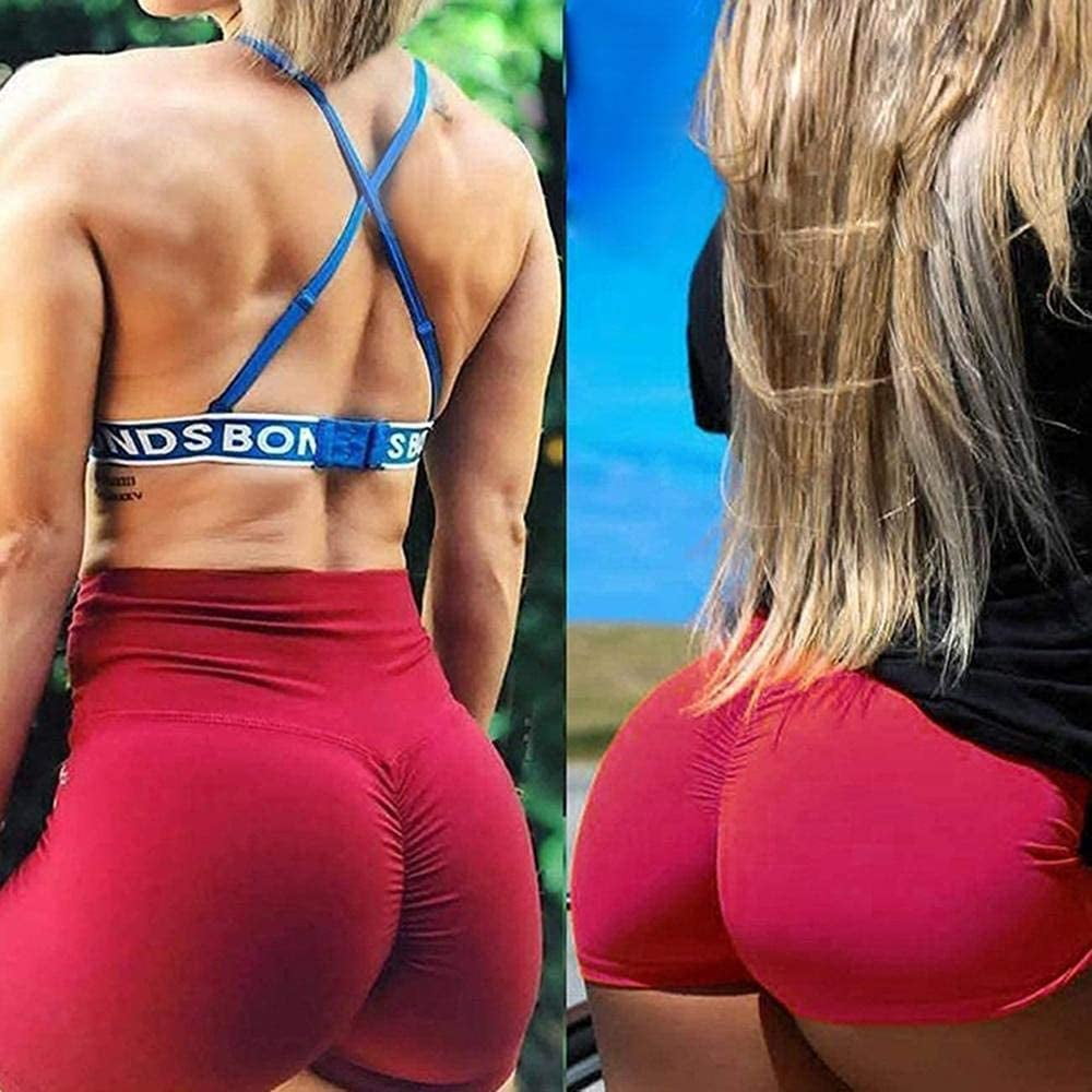 BZB Women's Cut Out Yoga Shorts Scrunch Booty Hot Pants High Waist Gym  Workout Active Butt Lifting Sports Leggings, W-red, XXL price in UAE,  UAE