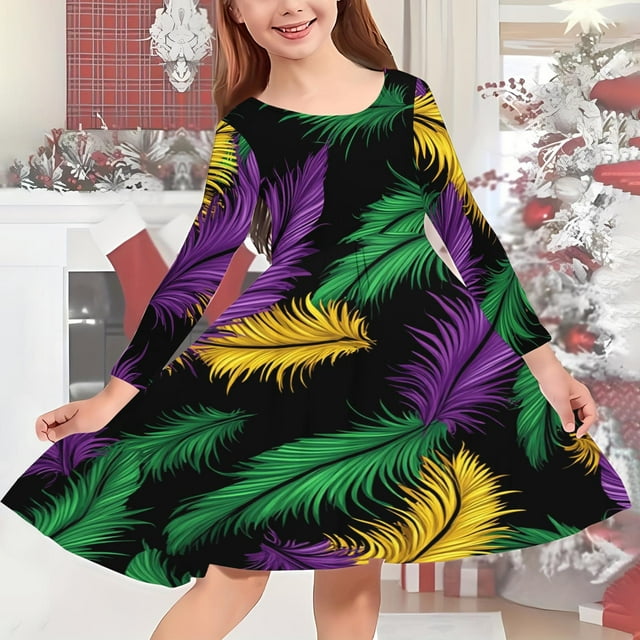LOVZFMLL Robe Sans Manches Extensible Ligne A Robe de Récital Scolaire Patineuse Manches Courtes Col Rond