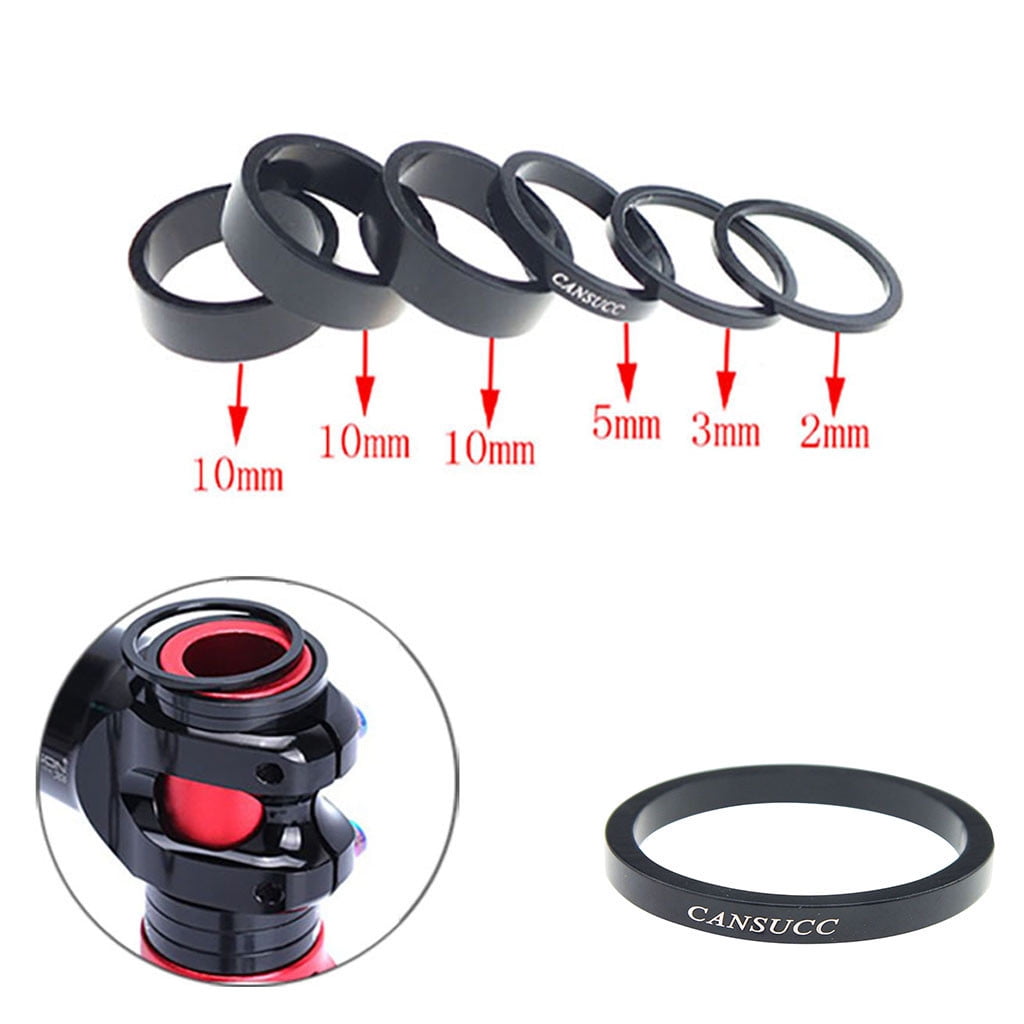 Tangnade Bicycle Headset Washer MTB Road Bike Headset Washer Front Stem Fork Spacers 6pcs, Size: 2XL