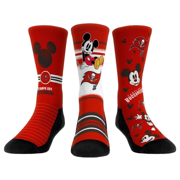 Rock Em Socks Tampa Bay Buccaneers Disney Three-Pack Crew Socks Set