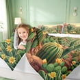 thumbnail image 4 of meiyoeat Desert Botanical Cactus 7 Pieces Full Size Bedding Sets For Kids,Rustic Western Cowgirl Farmhouse Full Size Bed in a Bag For Girls,Reversible, 4 of 7