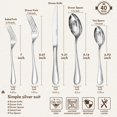thumbnail image 2 of Juego de cubiertos KINGSTONE Teardrop de 40 piezas para 8 personas, 2 of 7