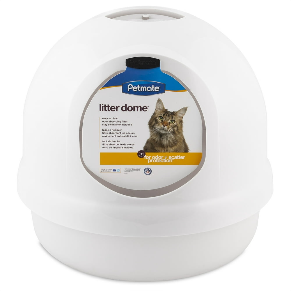 Petmate Booda Dome Cat Litter Pan, White