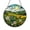 Acrylic 3.5 Inch, variant on Children in Daisy Meadow Glass Suncatcher Round Window Hanging, Sweet Pastoral Scene Decor Gift for Mom