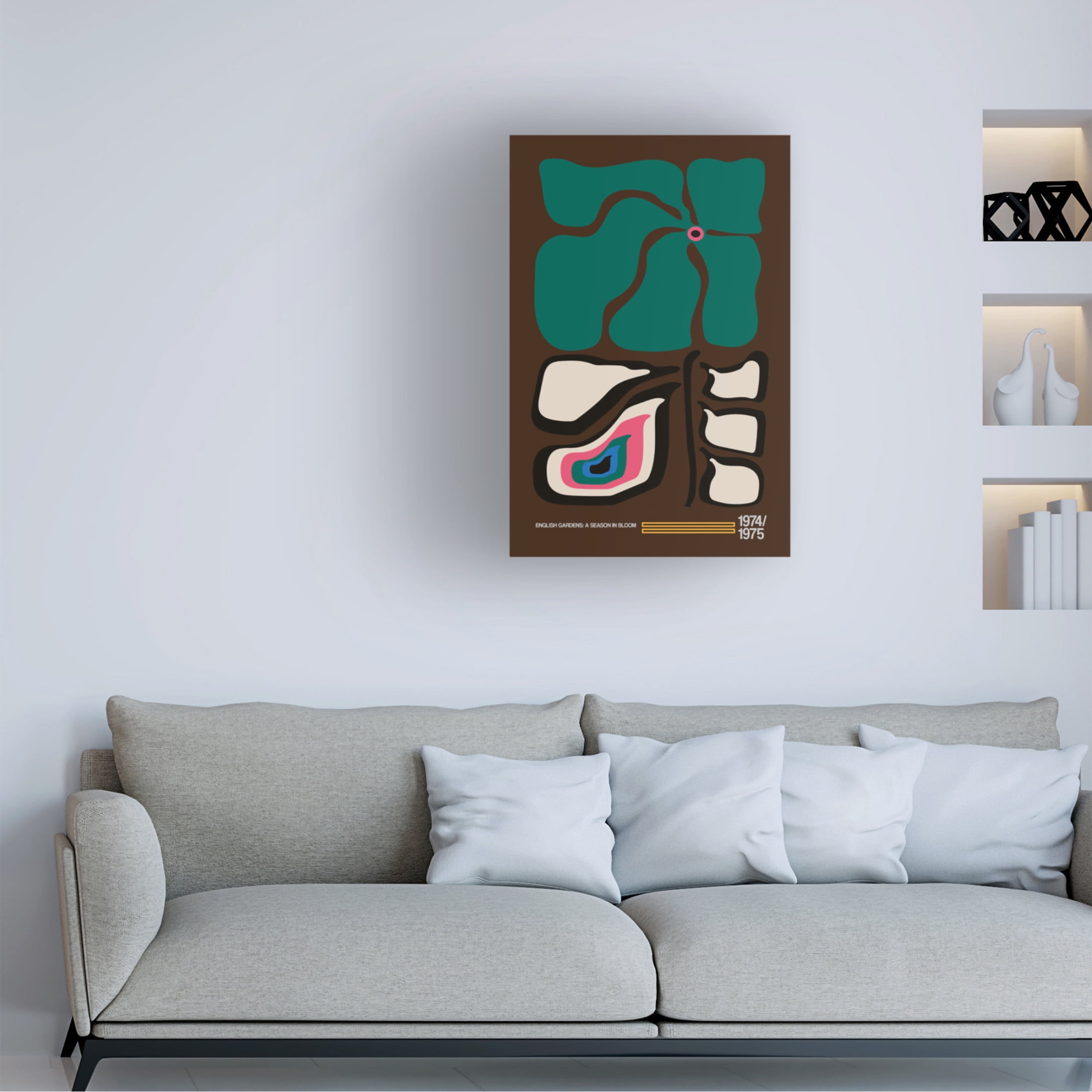 Trademark Fine Art Frances Collett  English Gardens Rainbow Brown Canvas Wall Art