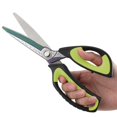 thumbnail image 3 of Heavy Duty Industrial Scissors: 10" Utility Stainless Steel All Purpose Titanium Coating Forged Shop Shears For Household Pruning  Gardening Construction Green/black, 3 of 5