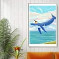 thumbnail image 2 of IDEA4WALL Framed Canvas Wall Art for Living Room, Bedroom Whale Canvas Prints for Modern Home Decoration Ready to Hang, 2 of 4