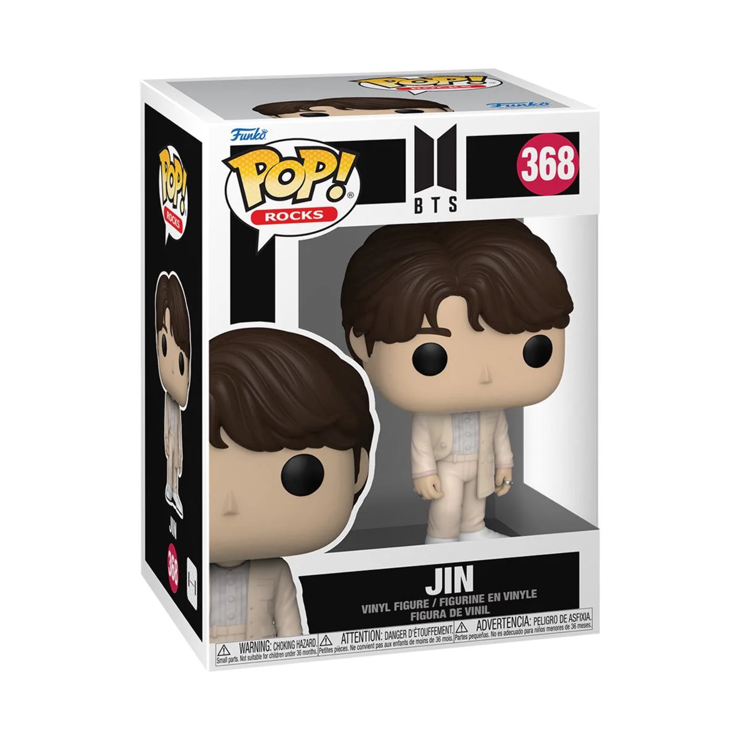 Funko, POP! Rocks: BTS Jin, Vinyl Figure #368, Multicolor