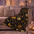 thumbnail image 6 of Autumn Monarch Butterfly Floral Garden Artwork, Cozy Friendship Quote Scene, Warm Flannel Blanket for Living Room and Reading Nook, Art Lovers Thanksgiving Gift, Artistic Home Decor, 6 of 9