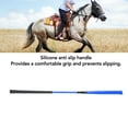 thumbnail image 4 of Horse Whip Riding Crop Premium Leather Anti Slip Silicone Handle Durable Equestrian Racing for Training Competitions de 65 cm Longueur, 4 of 7