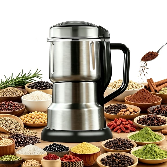 Multifunctional Electric Coffee Grinder And High-Power Spice Grinder; Suitable for Grinding Coffee Beans, Spices, Seeds, And Grains. Ideal for Home Kitchens And Makes a Perfect Holiday Gift