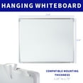 thumbnail image 2 of VIVO Hanging Dry Erase Board, 24" x 20" Hook-on Door, Cubicle Whiteboard, 2 of 8