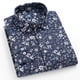 thumbnail image 2 of Camisas Para Hombre Slim Fit Camisa de manga larga con solapa y hebilla de bolsillo para hombre (Navy, 3XL), 2 of 4