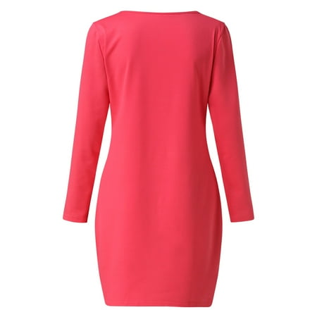 

Qufokar Maternity Sweater Dress Fall Congo Dress Wonen O Neck Manches Long Sleeve Robe Female Retro Elegant Party Culb Dress