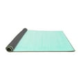 thumbnail image 2 of Ahgly Company Indoor Rectangle Solid Turquoise Blue Modern Area Rugs, 2' x 4', 2 of 4