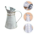 thumbnail image 1 of KONTONTY 1Pcs European Style Bucket Silver Iron Planter for Balcony Decoration Rustic Look, 1 of 8