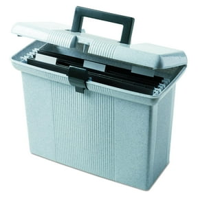 Stackable File Box Legal Files 14.5 x 18.5 x 12.75 Clear/Blue Accents ...