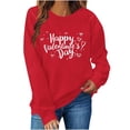 thumbnail image 2 of Valentine'S Sweatshirt For Women Cute Love Heart Shirts Casual Long Sleeve Valentine Sweat Shirts Fashion Tops, 2 of 6