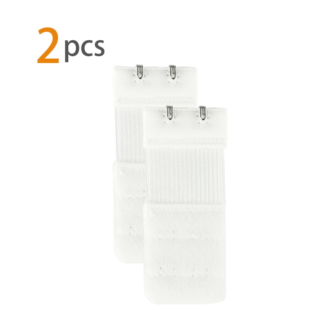 Unique Bargains 2Pcs Adjustable Bra Extenders 2x2/2x3/2x4 Hooks White 2 Rows 2 Hooks