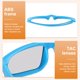 thumbnail image 3 of Gafas de visualización 3D polarizadas, gafas 3D circulares pasivas, azules, 3 of 7