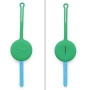OmieBox OmiePod Kids Utensils Set with Case - 2 Piece Plastic, Reusable Fork and Spoon Silverware with Pod for Kids, Travel, Lunch Boxes-Mint Green by OmieLife