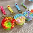 thumbnail image 3 of Push Bubble Round Coin Purse Silicona Descompresión Juguete Llavero De Dibujos Animados Bolsa De Almacenamiento Para Adultos Y Niños Noticed AP007468-05, 3 of 6