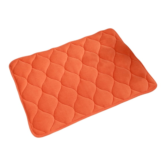AUTUMN Self Warming Pet Mat, Extra Warm Thermal Dog Crate Pad for Indoor Outdoor Pets, Washable Anti-Slip Kennel Mat for Medium Small Dogs and Cats (Orange)