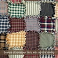 thumbnail image 3 of Timber Green 2 Plaid Primitive Homespun Cotton Fabric Sold by the Yard - JCS Fabric, 3 of 7