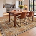 thumbnail image 3 of Lalado 5ft x 8ft Area Rugs for Living Room Washable Rugs Boho Floral Carpet Soft Low Pile Non-Slip Rug for Bedroom Dining Room Indoor Vintage Home Decor, Brown, 3 of 11