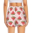 thumbnail image 2 of Rocae Hand Drawn Watermelon for Women's Athletic Shorts Quick Dry Workout Hiking Shorts With Pockets for Running, Yoga, Gym, Sports Medium, 2 of 9