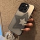 thumbnail image 4 of Funda para teléfono con diseño gráfico láser mate con estrellas manchadas para iPhone 16, 15, 14 Pro Max, fundas para iPhone 11, 12, 13, XS, X, XR, 7, 8 Plus, 15, cubierta enchapada, 4 of 5