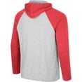 thumbnail image 3 of Men's Colosseum  Heather Grey Oklahoma Sooners Hasta La Vista Raglan Hoodie Long Sleeve T-Shirt, 3 of 3
