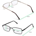 thumbnail image 3 of Success Eyewear Unisex Set of 3 Metal Full Rim Reading Glasses, 3 of 4