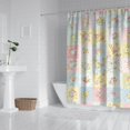 thumbnail image 2 of Pioneer Flower Floral Print Pattern Shower Curtain 84"x72", Bathroom Decorative Shower Curtain Set with 12 Hooks, Waterproof Washable, 2 of 6