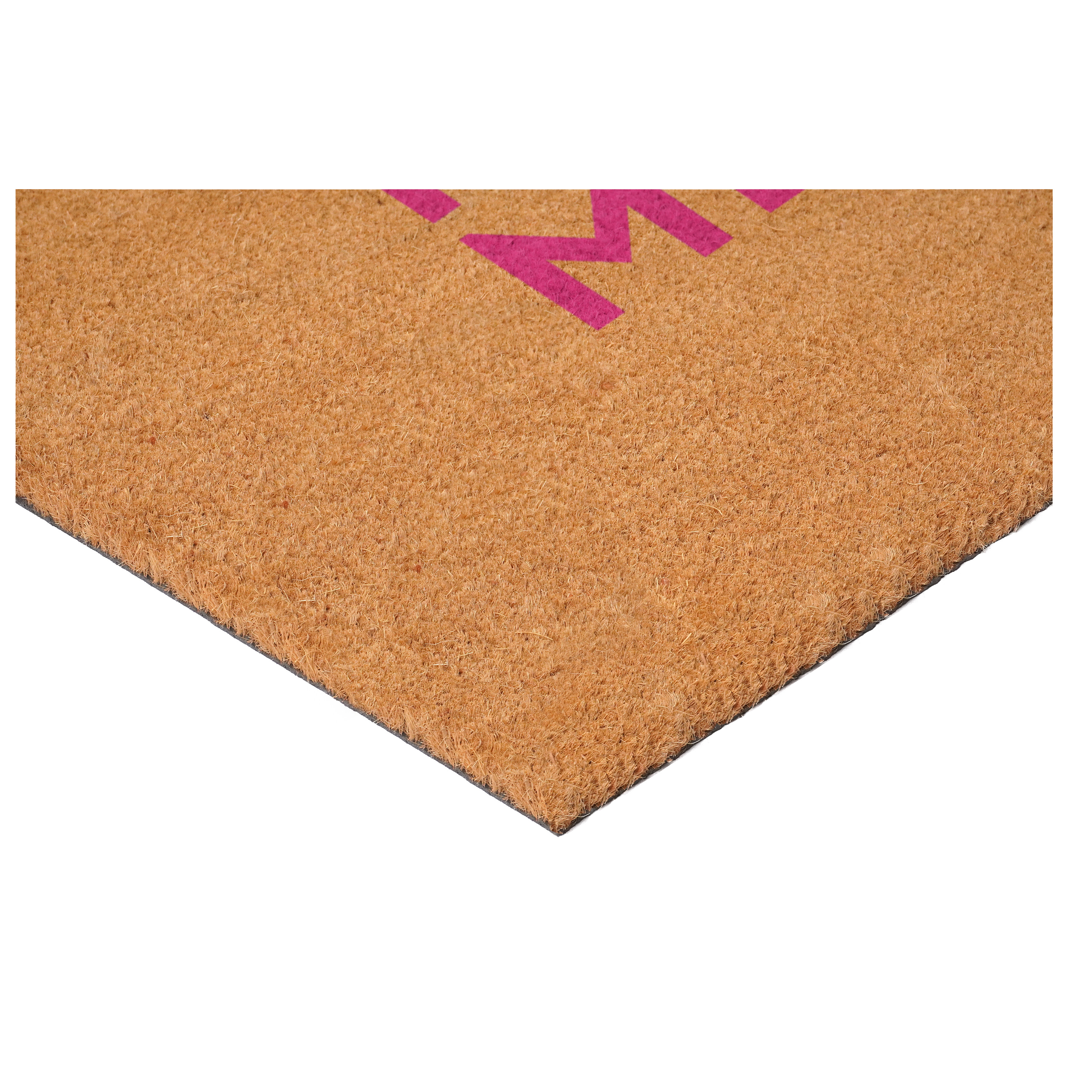 Pink Modern Merry Doormat 17" x 29"