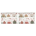 thumbnail image 6 of Yayeee Kitchen Valance Rod Pocket 54" x 18" Living Room Window Curtain, Red Nordic Christmas House, 6 of 6