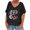 Black, variant on White Summer Crop Tops for Women Plus Size Shirts for Curvy Women Short Sleeve Button Up Shirts for Women Pattern