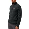 thumbnail image 7 of TOUMENY Men Half Zip Fleece Pullover High Neck Outdoor Hiking Casual Warm Winter Sweater Solid Letter Embroidered Raglan Sleeve Relaxed Pullover Black L, 7 of 7