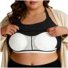 thumbnail image 4 of Nfurl Women's Plus Size Built in Bra Tank Tops Fitted Layering Halter Shelf Bra Tank Tops for Women Ribbed Going Out Sleeveless Tshirts Black,XXXXL, 4 of 4