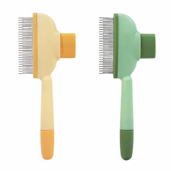 ACDANC 2Pcs Flea Comb,High Durability And Not Easily Deformed Dog Hair Brush,Easy And Comfortable To Use Dog Grooming Brush,Yellow Green