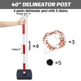 thumbnail image 2 of BESEA Chain Stanchion 4 Sets, Chain Stanchion for Outdoor, Base Traffic Cons Safety Cones for Parking, 2 of 5