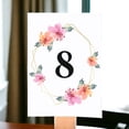 thumbnail image 2 of Pink Floral Design Table Number Cards Double Sided Party Table Numbers for Reception Baby Shower Anniversary Birthday Bridal Party 4x6 100 Pcs, 2 of 3