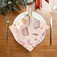 thumbnail image 2 of 1 Pack 20'' x20" Satin Table Napkins Dinner Napkins for wedding Party Decoration events Pastel Pink Witchy Items, 2 of 6