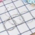 thumbnail image 2 of 4Pcs Crystal Star Moon Bangle Set Multi-Layer Love Heart Opening Bracelet (Silver), 2 of 8