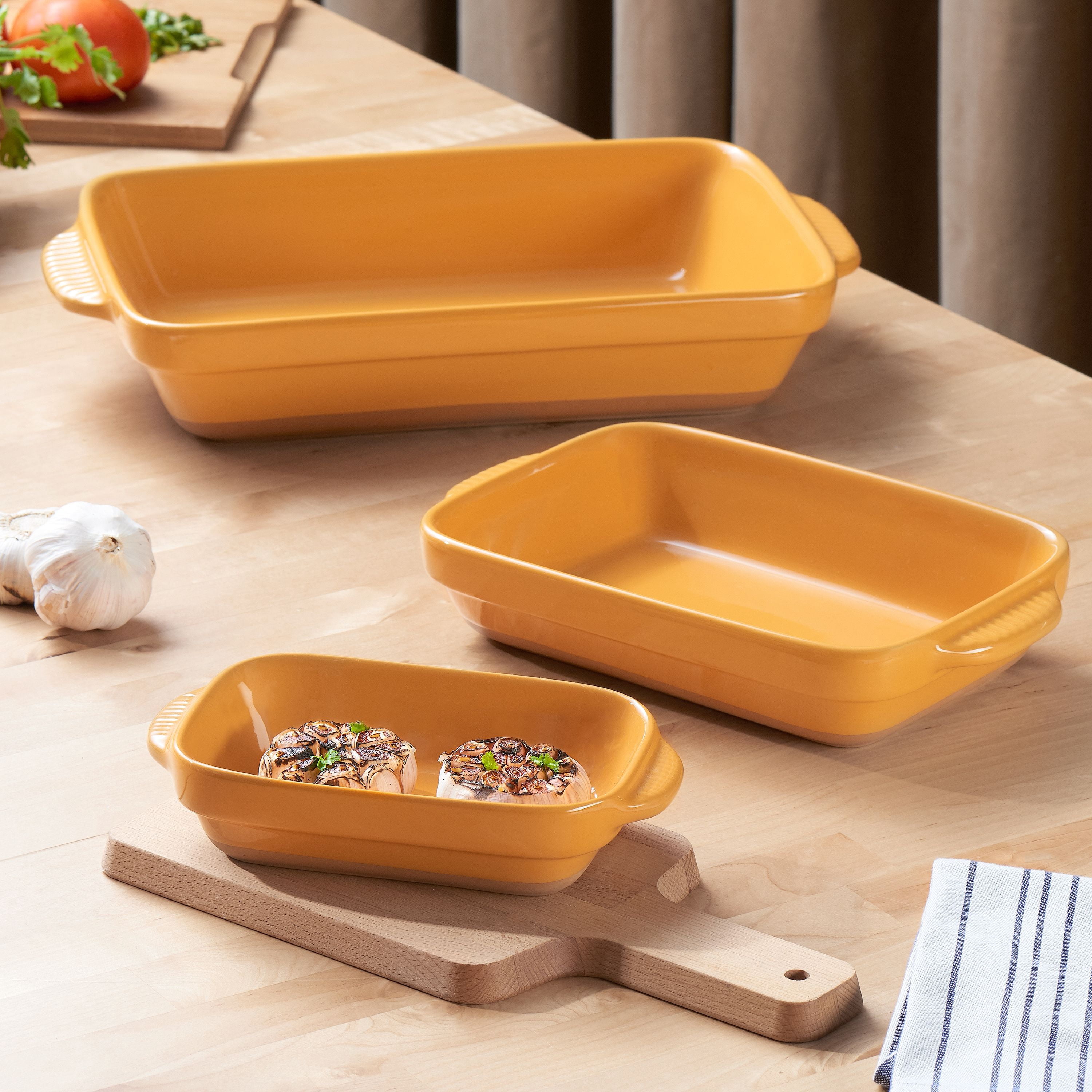 Better Homes & Gardens Parker Rectangular Baking Dish, Set of 3, Multiple Colors